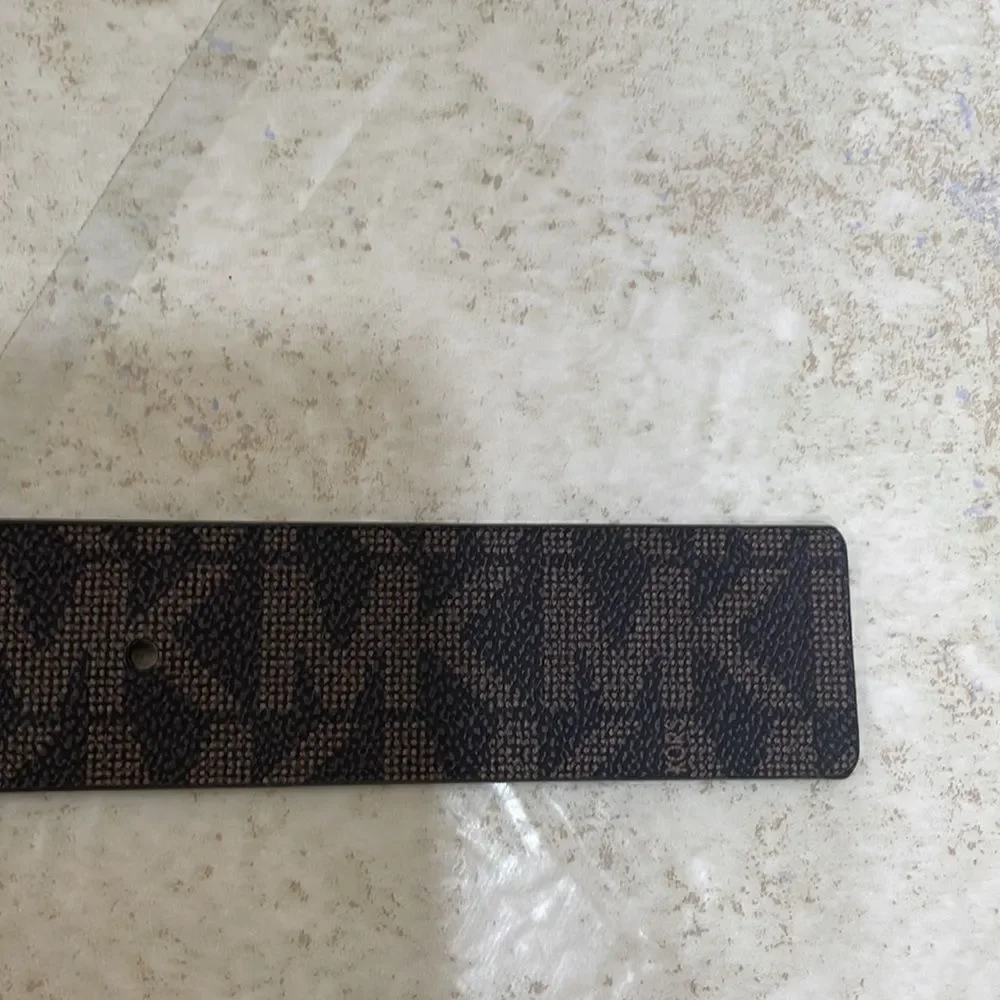 MICHAEL KORS SYNTHETIC‎ LEATHER MK DESIGN BELT IN BROWN
